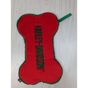 Harley-Davidson Red Green Dog Bone Pet Christmas Stocking Vintage 2005